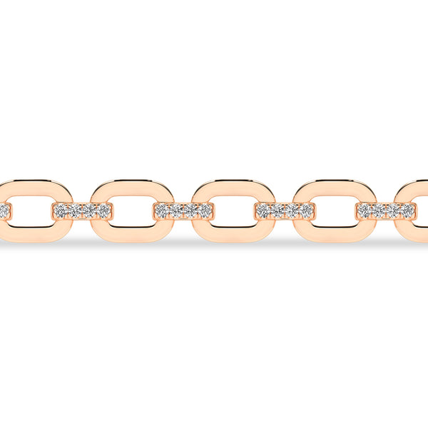 Together Forever Rectangular Diamond Links Bracelet