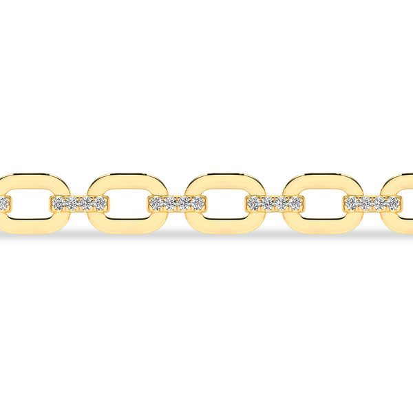 Together Forever Rectangular Diamond Links Bracelet