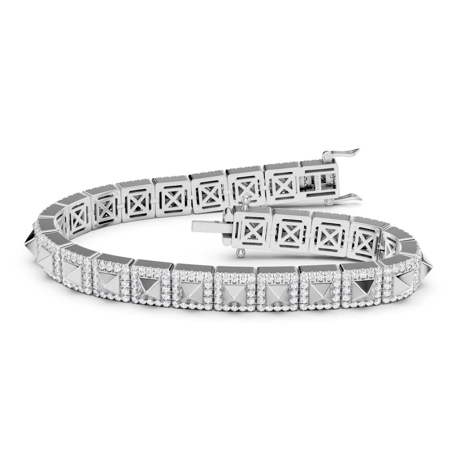 Pyramid Luxe Geometric Tennis Bracelet