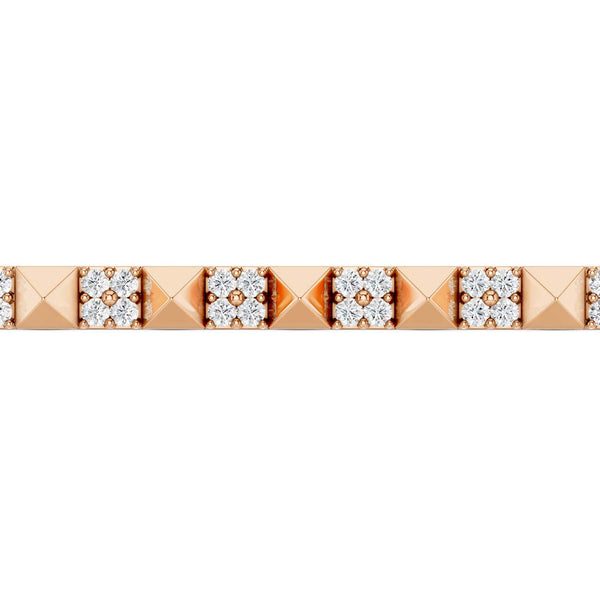 Pyramid Sequence Diamond Bolo Bracelet