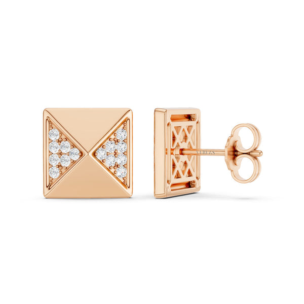 Pyramid Diamond Studs