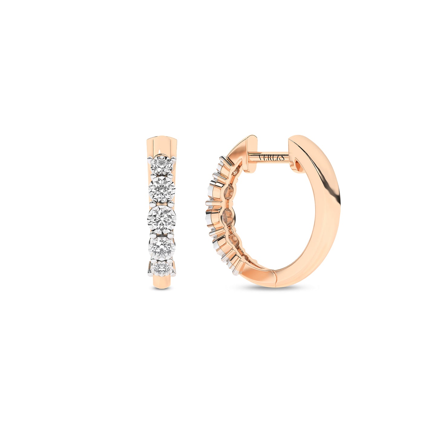 Graduated Radiant Huggie Hoops