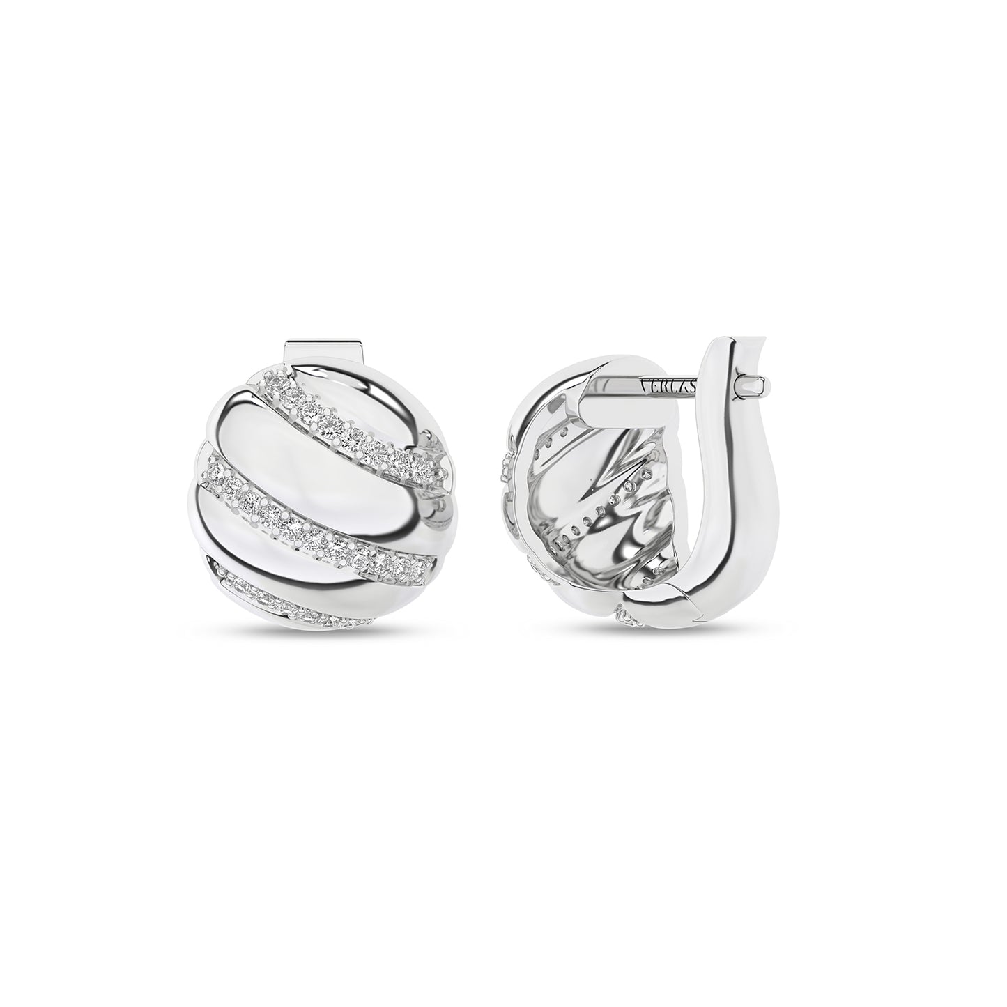 Round Statement Huggie Hoops