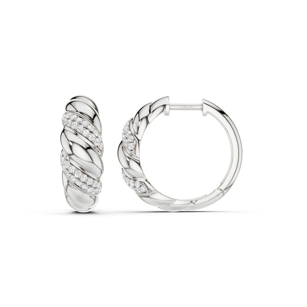 Twisted Rope Huggie Hoops