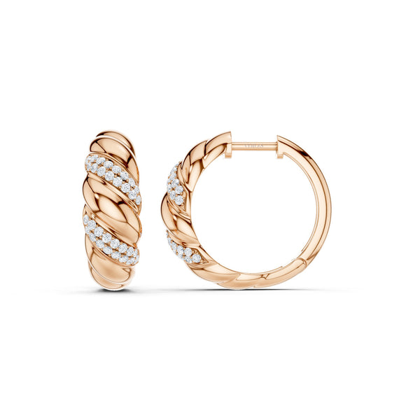 Twisted Rope Huggie Hoops