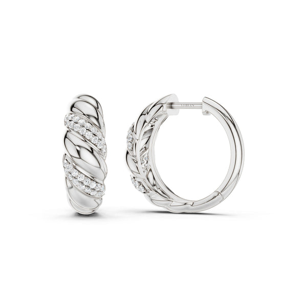 Twisted Rope Huggie Hoops