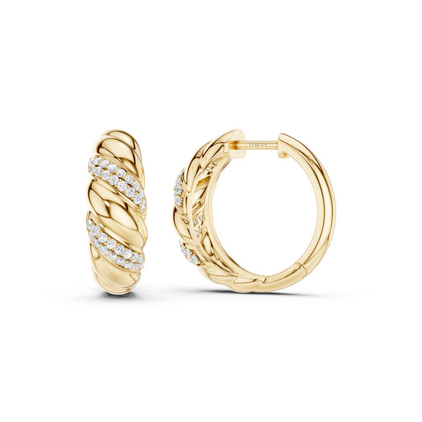 Twisted Rope Huggie Hoops