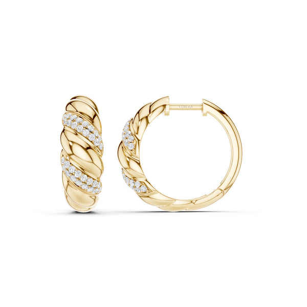 Twisted Rope Huggie Hoops