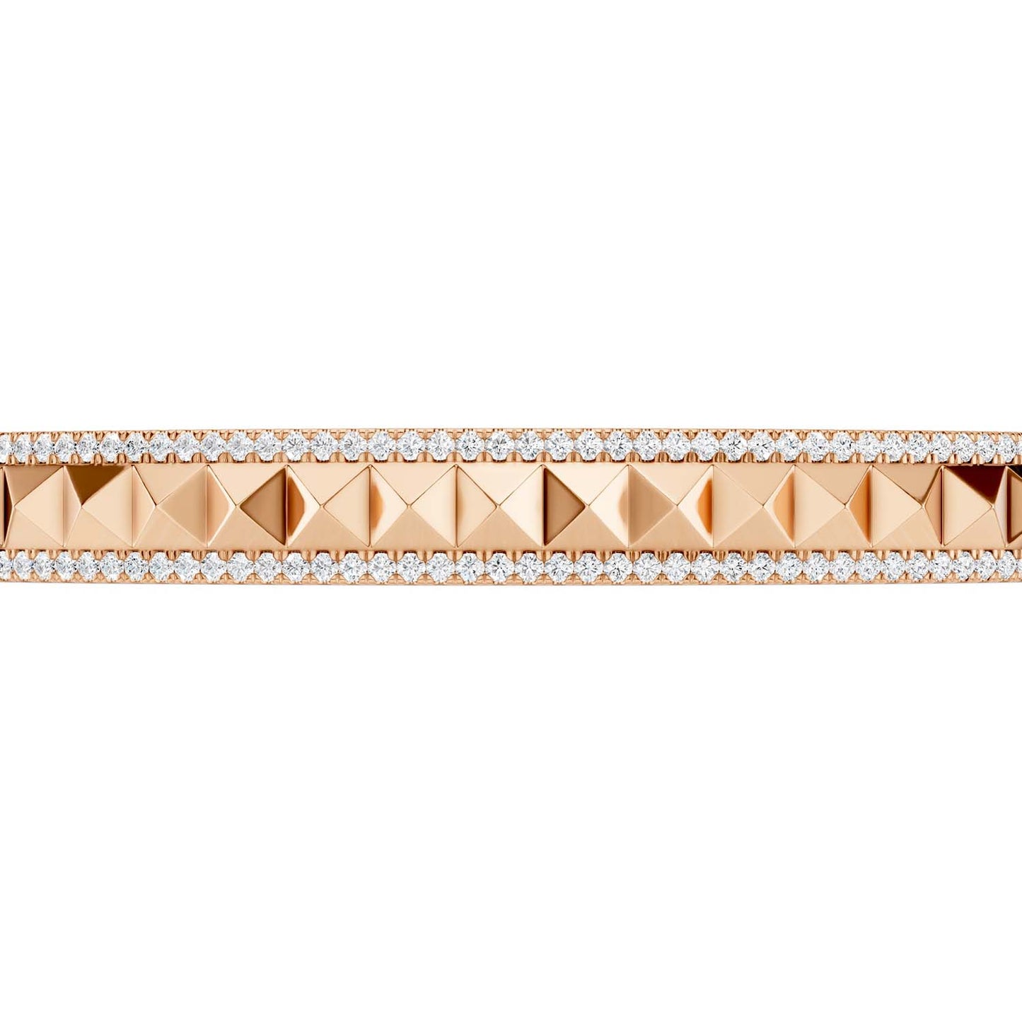 Pyramid Spiked Diamond Cuff Bracelet