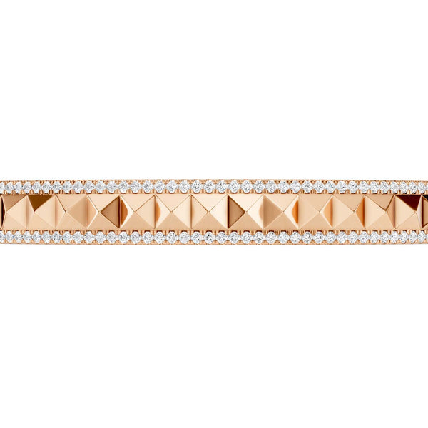 Pyramid Spiked Diamond Cuff Bracelet
