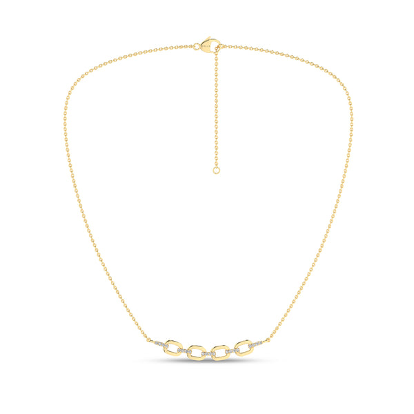 Together Forever 4-Gold Links Diamond Necklace