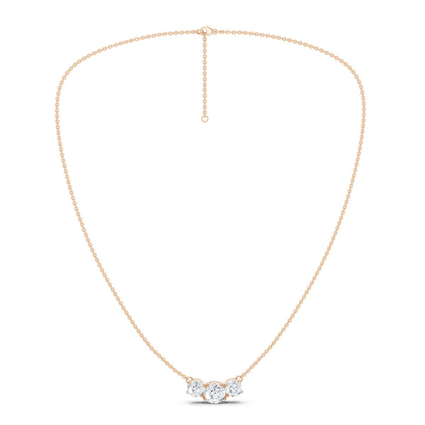 3-Stone Diamond Necklace