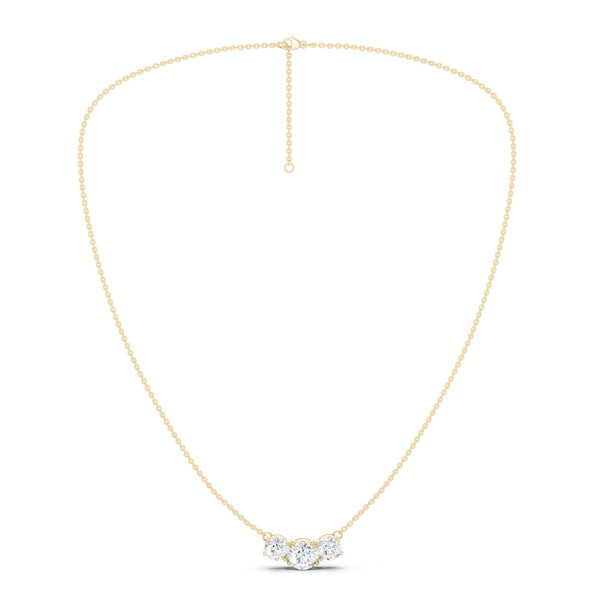 3-Stone Diamond Necklace