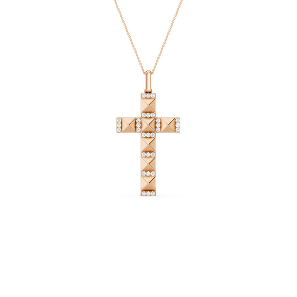 Pyramid Cross Pendant Necklace