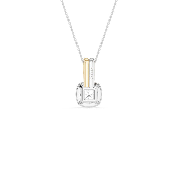 Coupled Cushion Bezel Necklace