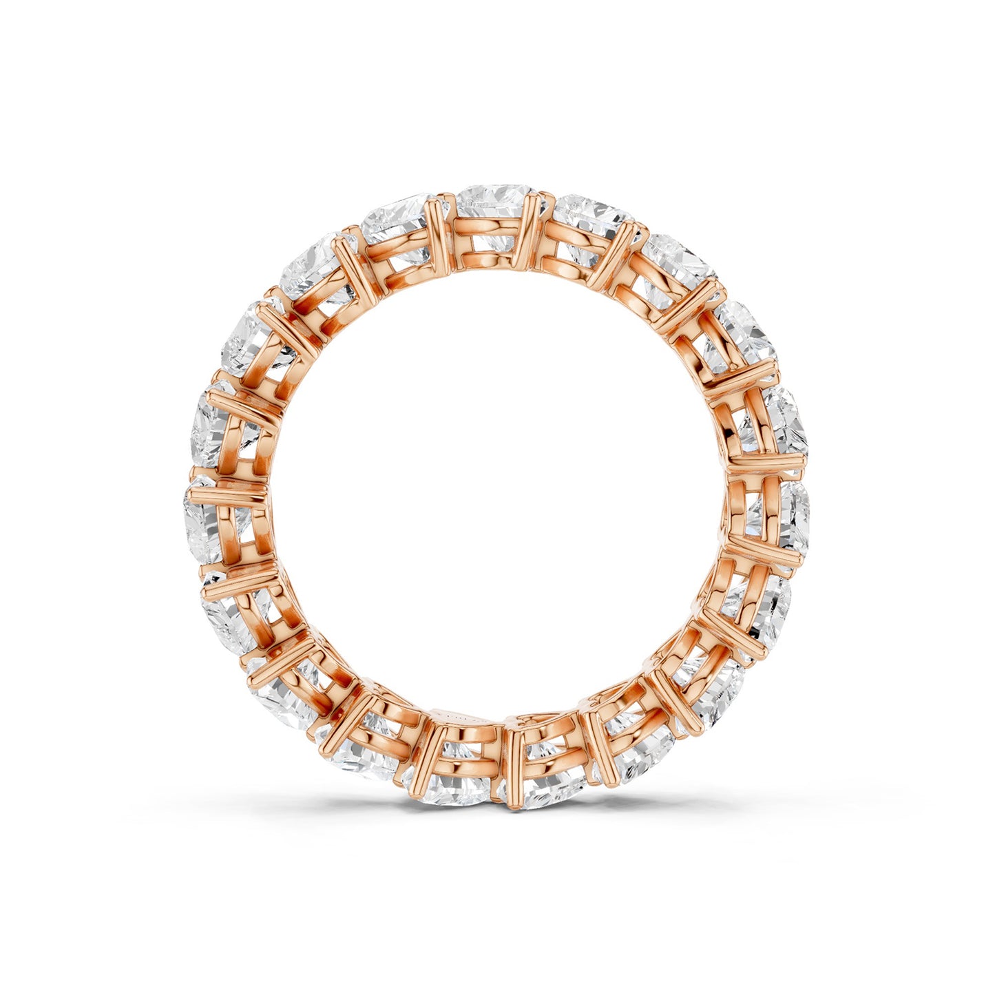 Horizontal Heart Eternity Band