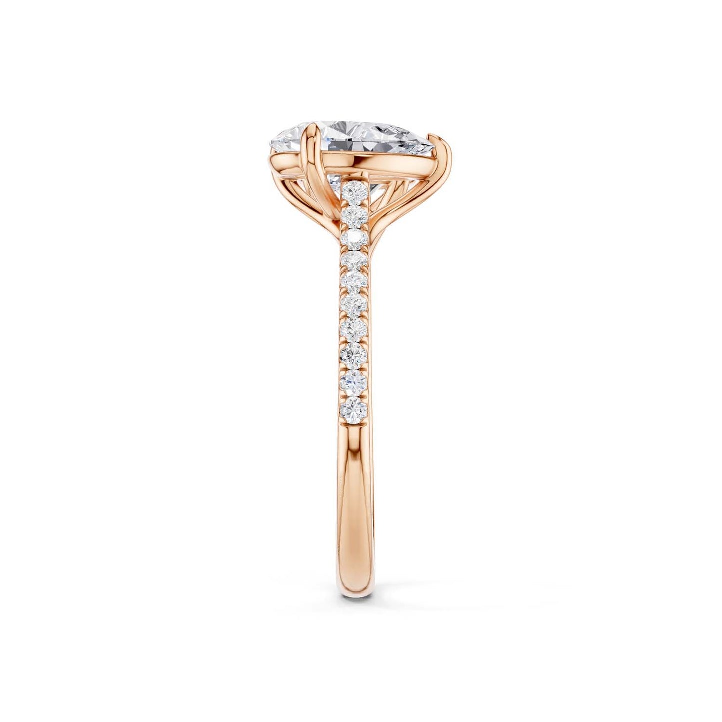 Pear Round Two Stone Diamond Ring