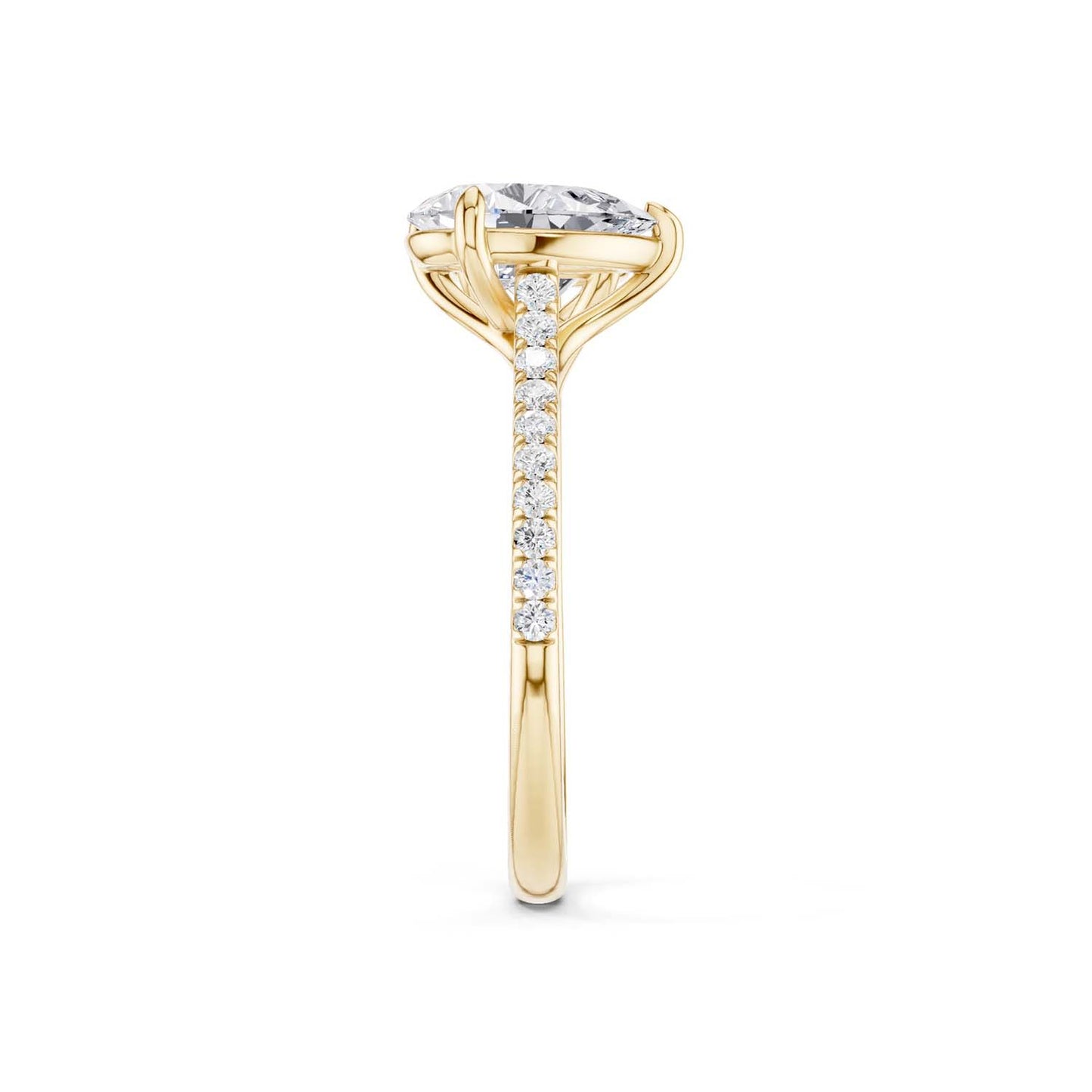 Pear Round Two Stone Diamond Ring
