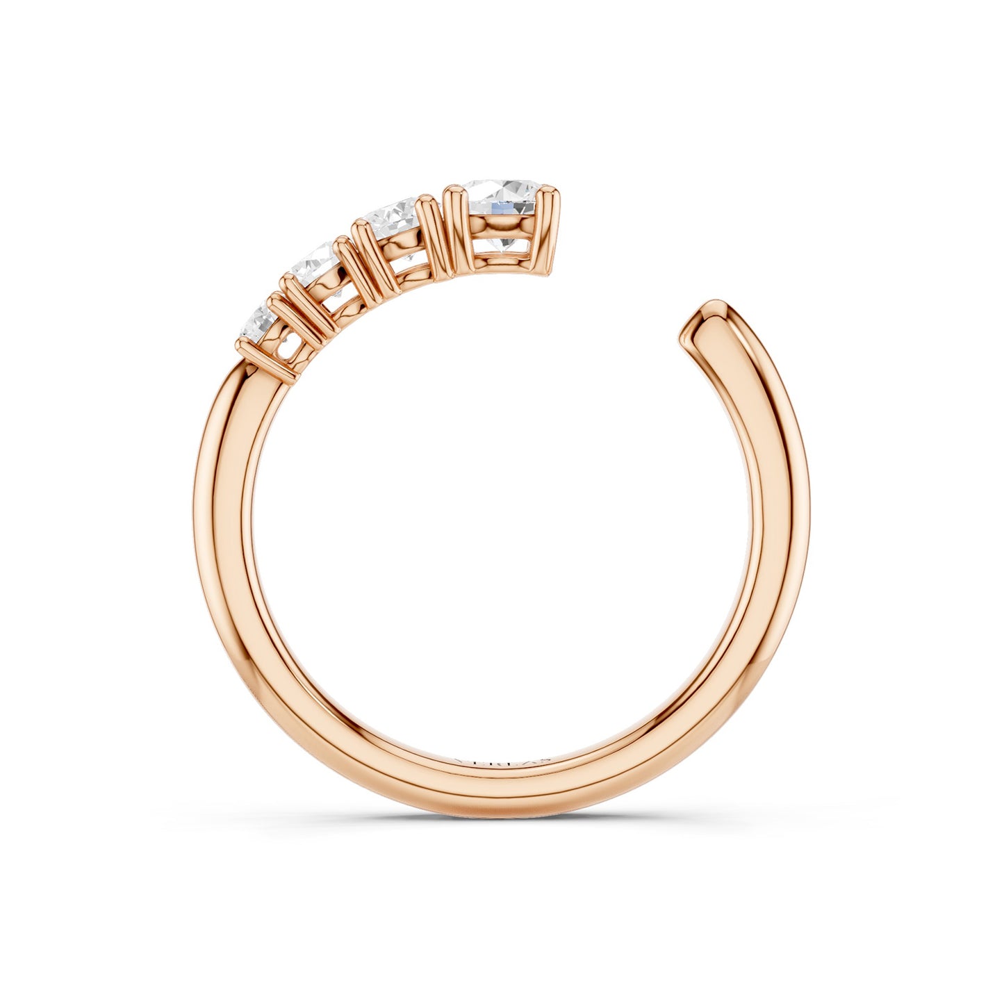 Round Crescendo Open Ring