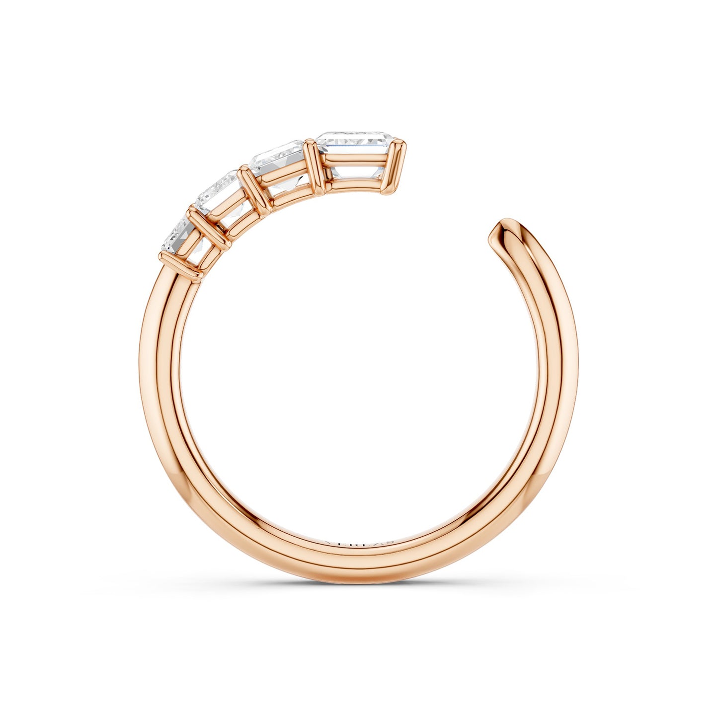 Emerald Crescendo Open Ring