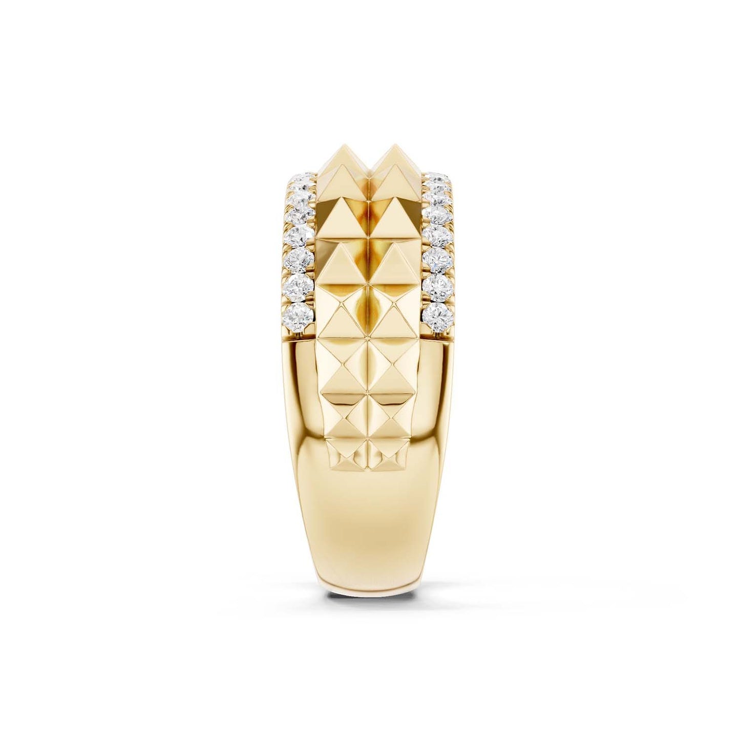 Two-Tier Pyramid Diamond Band