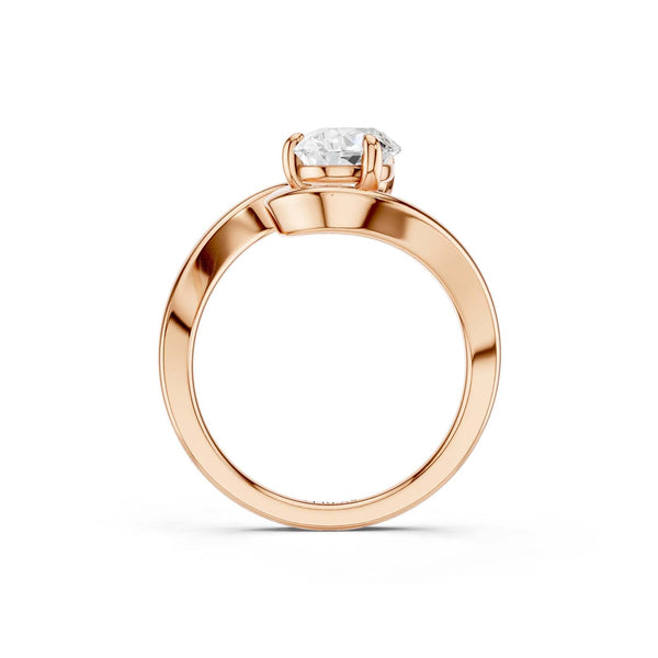 Curved Shank Dewdrop Ring