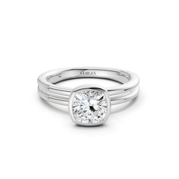 Coupled Cushion Bezel Ring