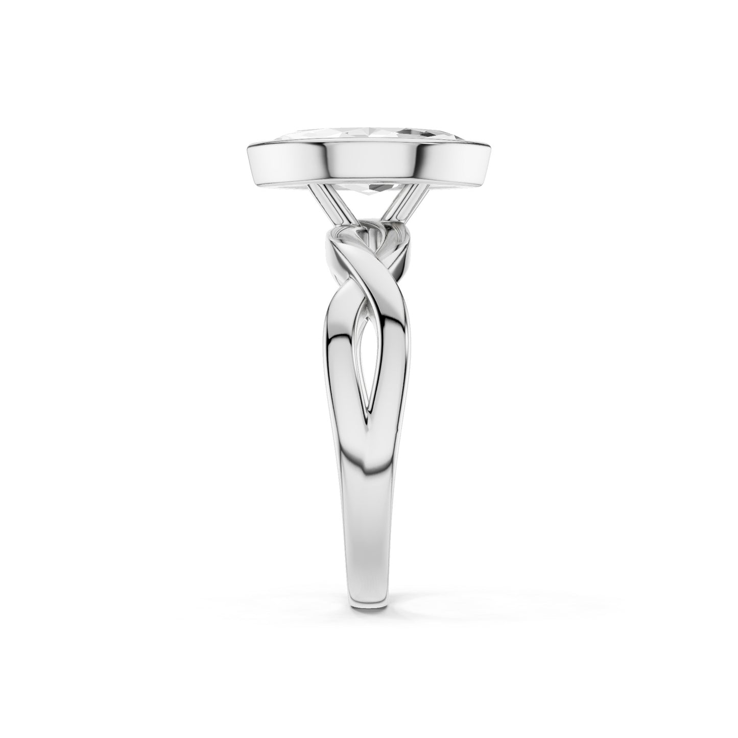 Twisted Bezel Marquise Diamond Ring