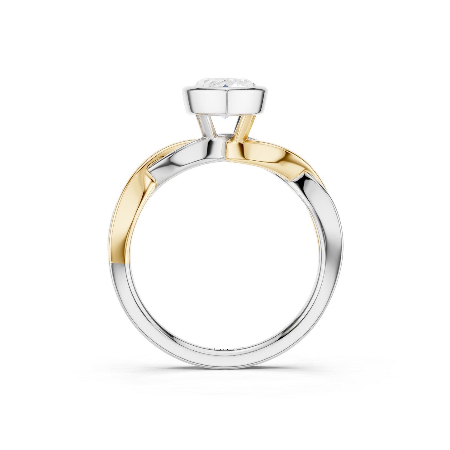 Twisted Bezel Marquise Diamond Ring