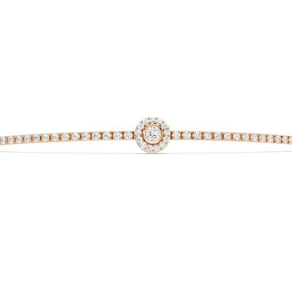 Signature Round Halo Bolo Bracelet