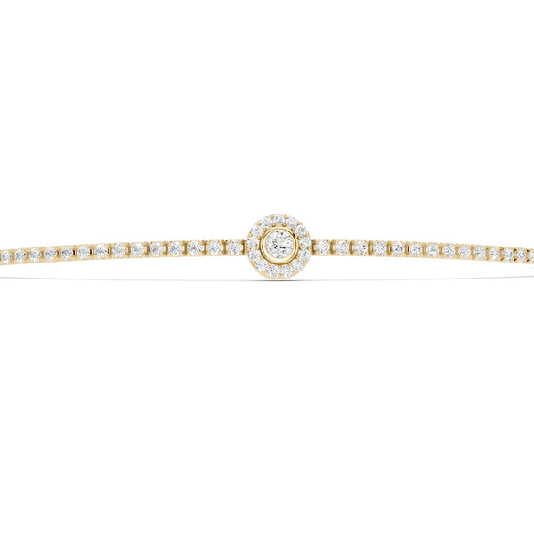 Signature Round Halo Bolo Bracelet