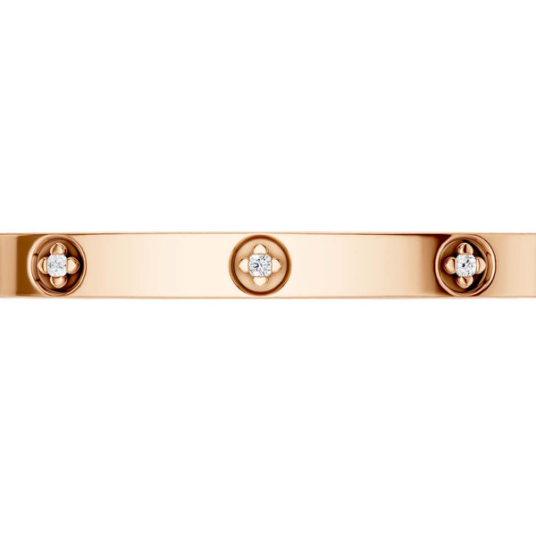 La Fleur 5mm 12-Diamonds Square Bangle