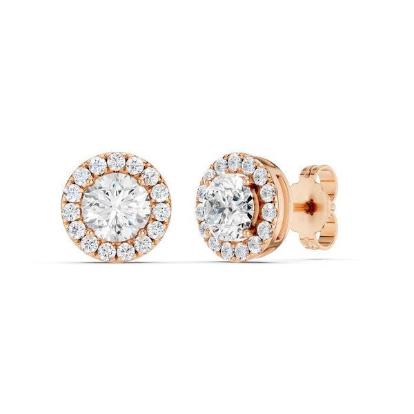 Round Halo Studs