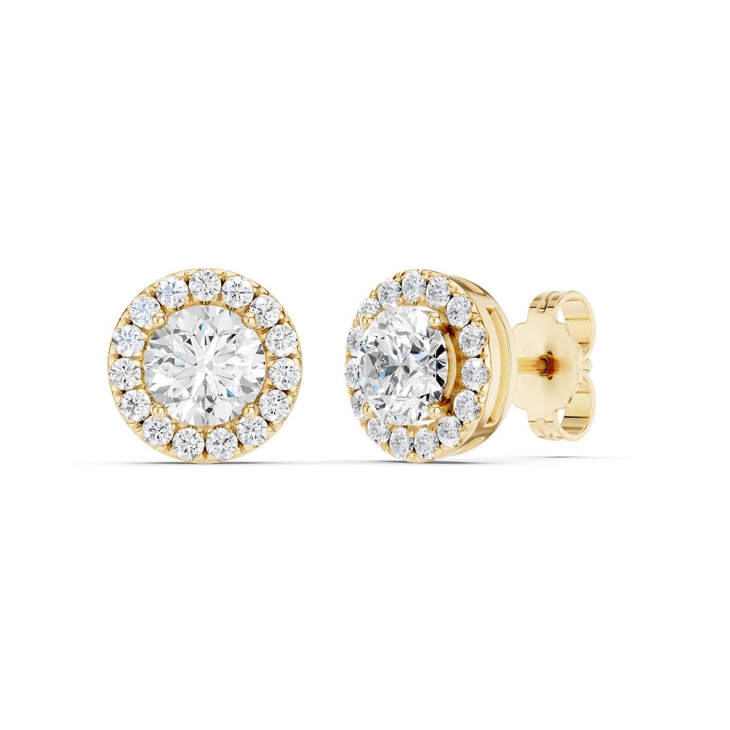 Round Halo Studs