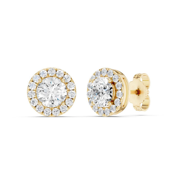 Round Halo Studs
