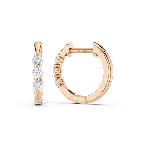 Tri-stone Hoops