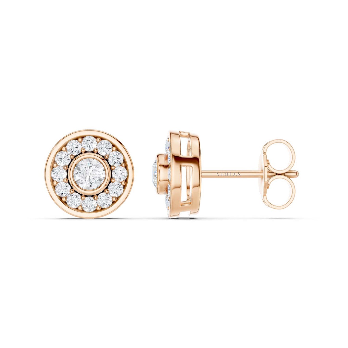 Trailing Round Halo Studs