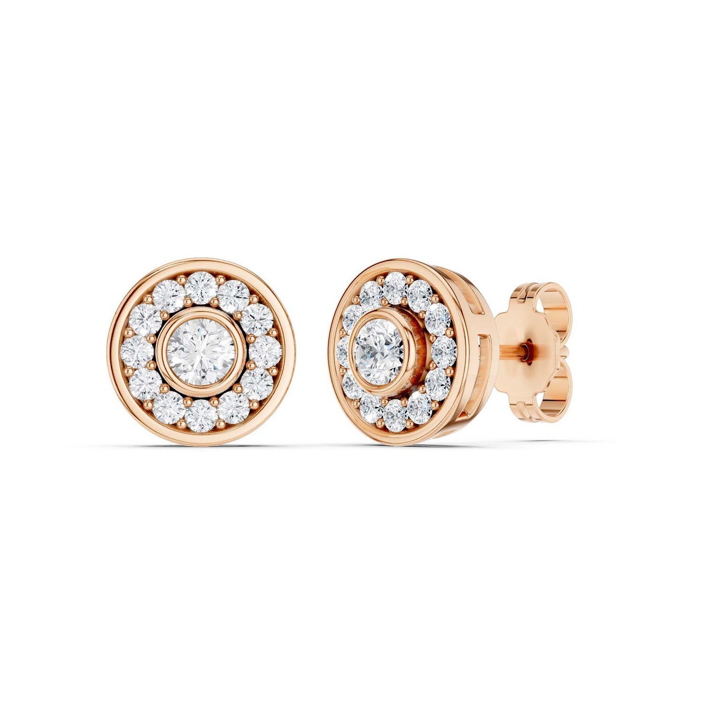 Trailing Round Halo Studs