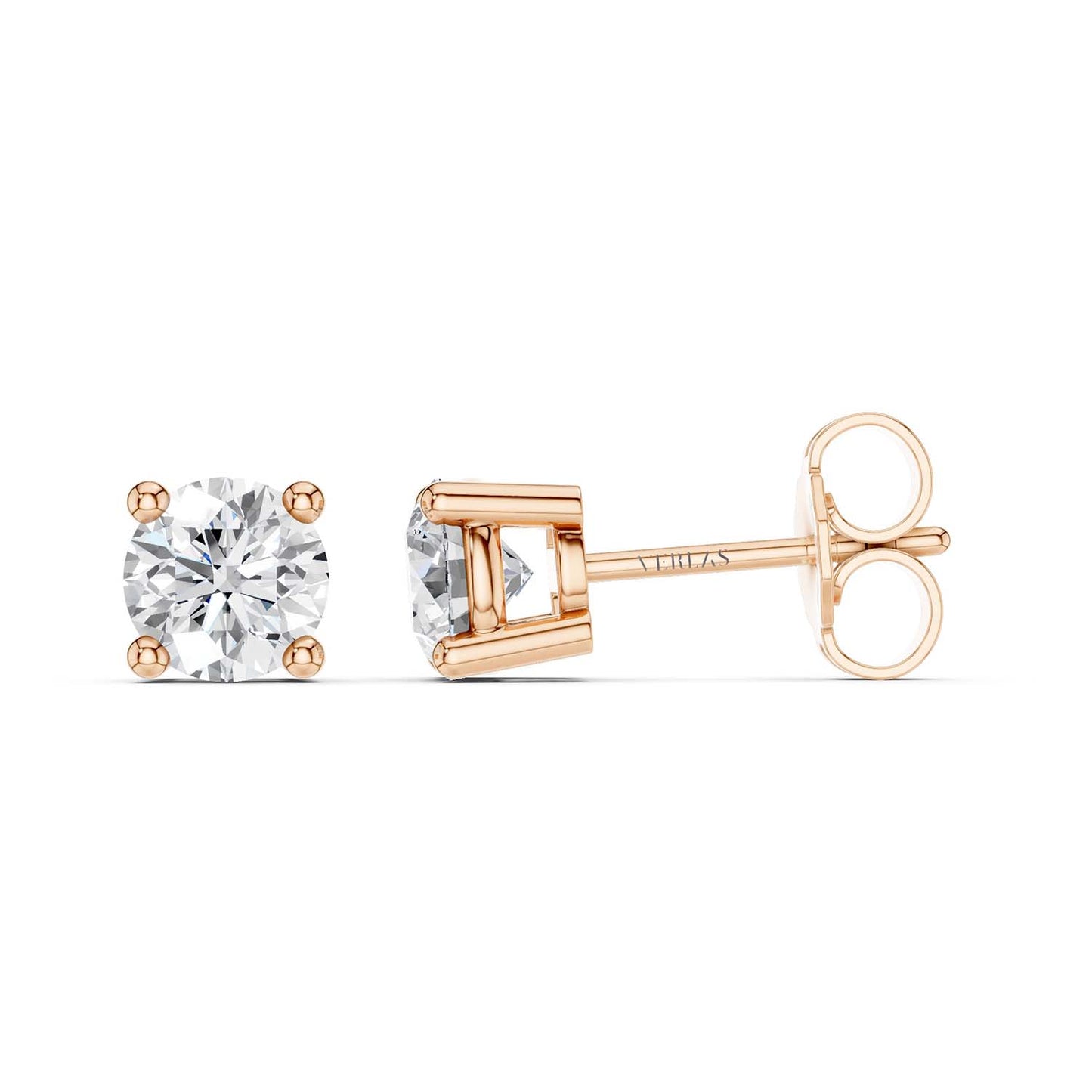 Round Solitaire Studs Medium