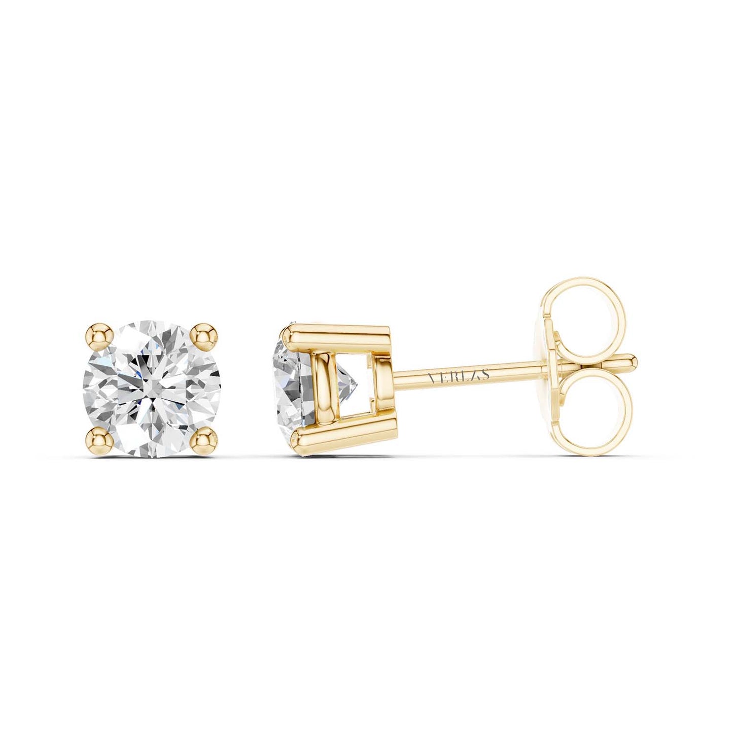 Round Solitaire Studs Medium