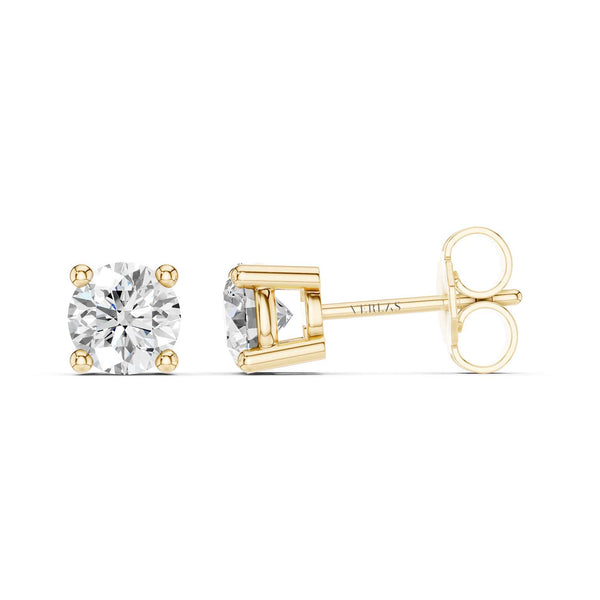 Round Solitaire Studs Medium