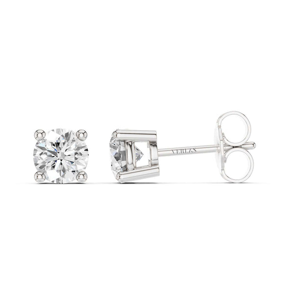 Round Solitaire Studs Medium