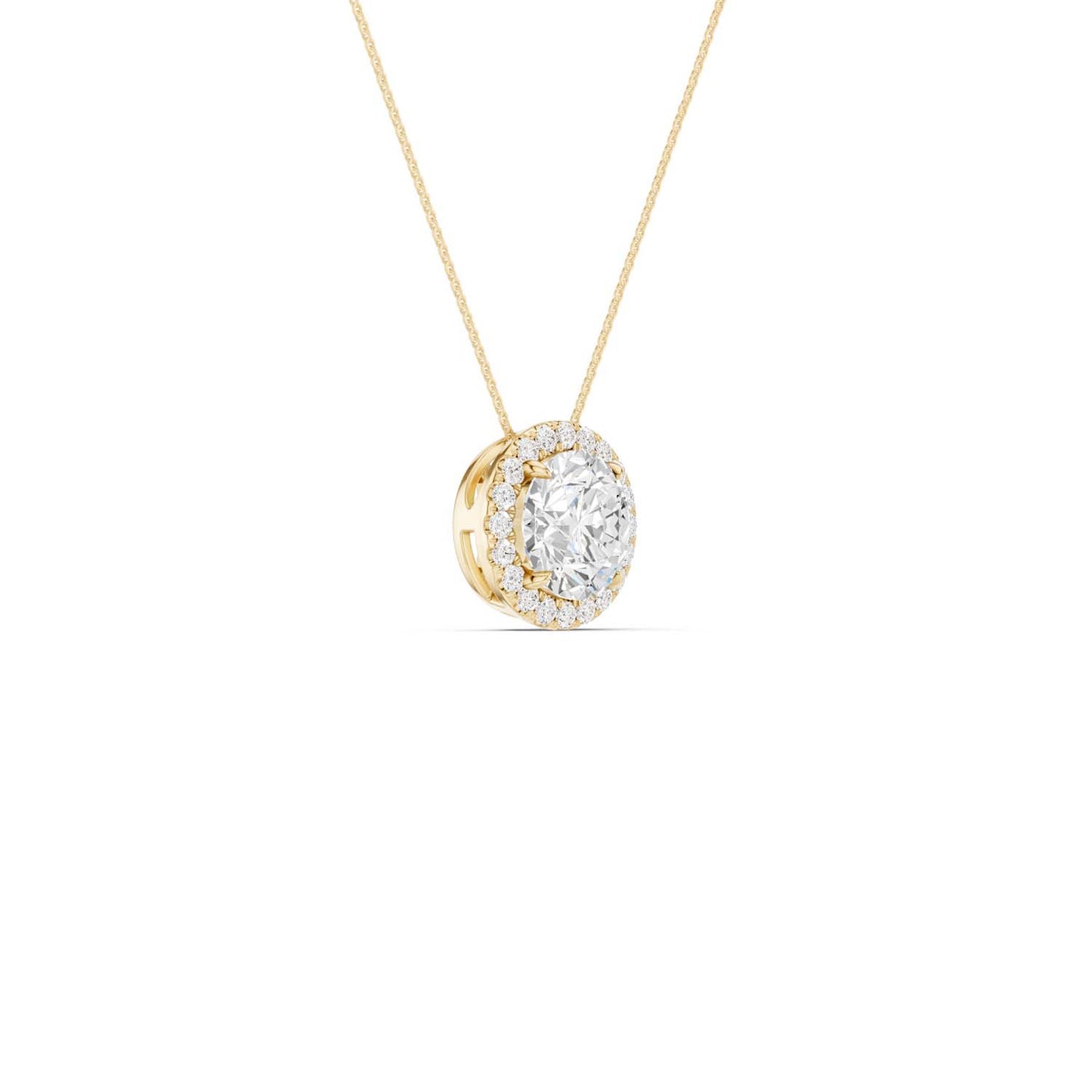 Round Halo Pendant