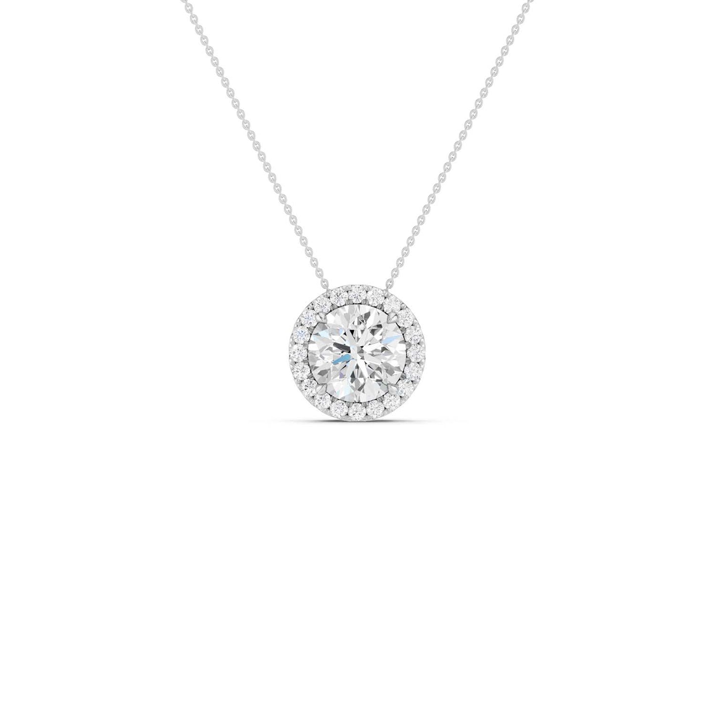 Round Halo Pendant