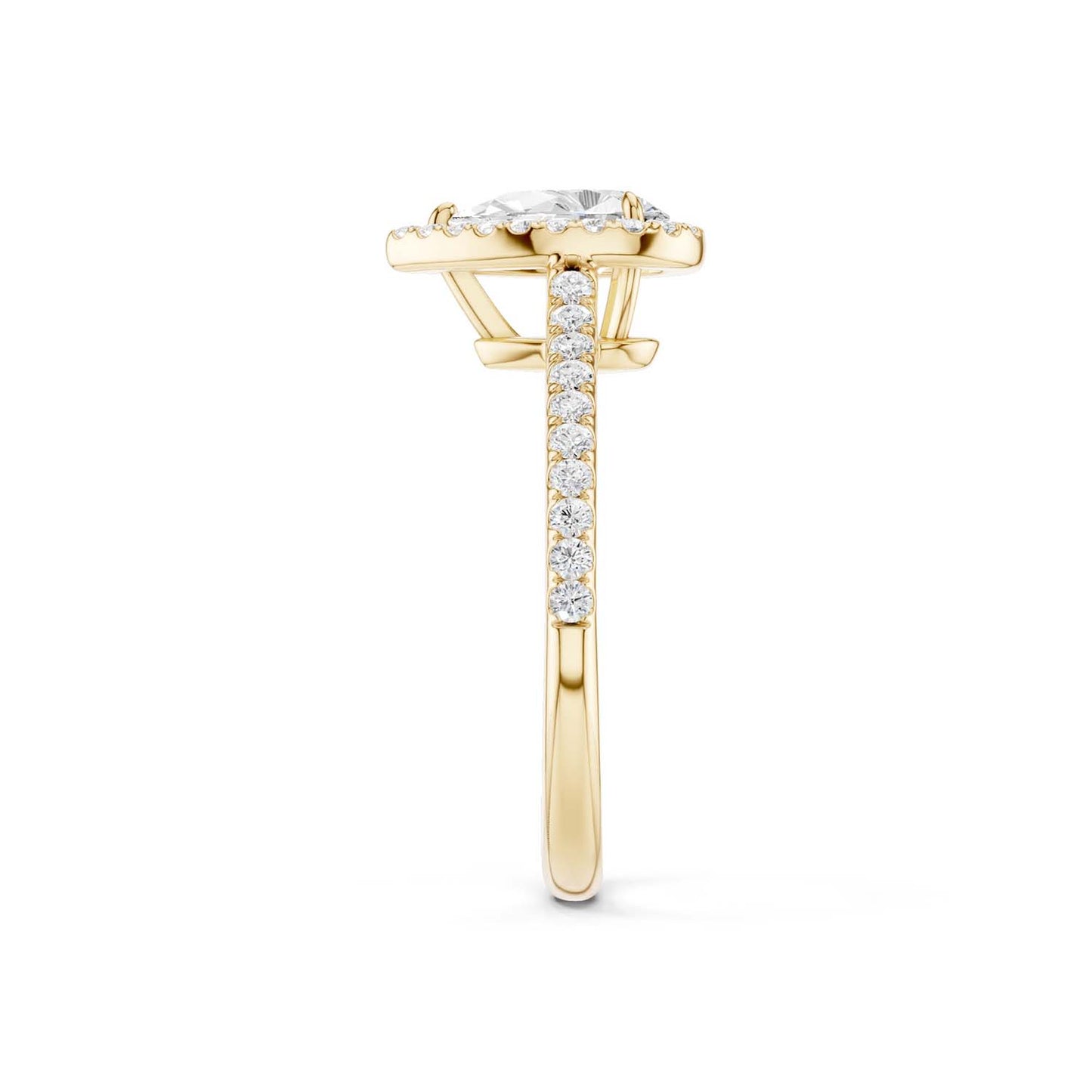 Dewdrop Signature Halo Ring