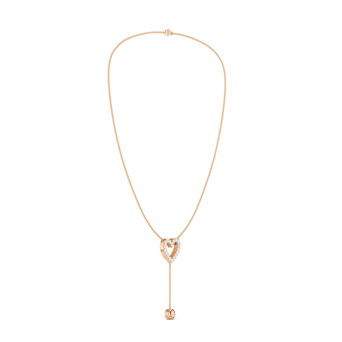 Silhouette Heart Drop Necklace