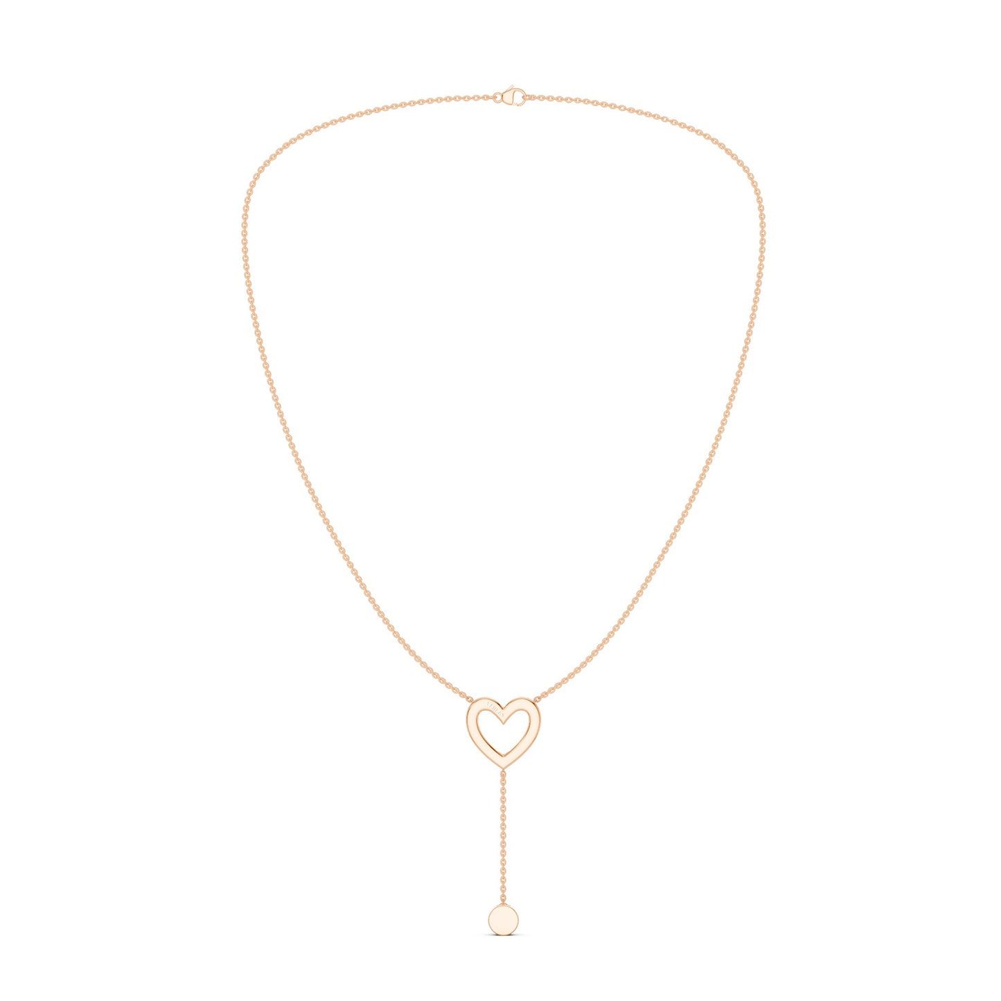 Silhouette Heart Drop Necklace
