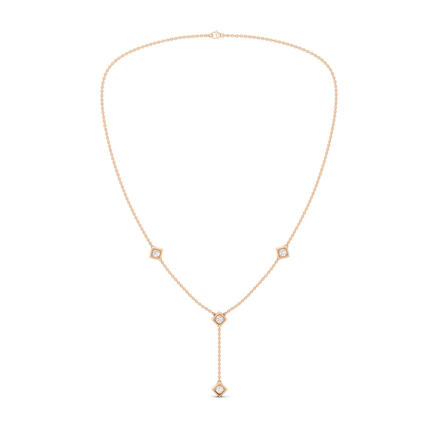 Cubic Stationed Y Necklace