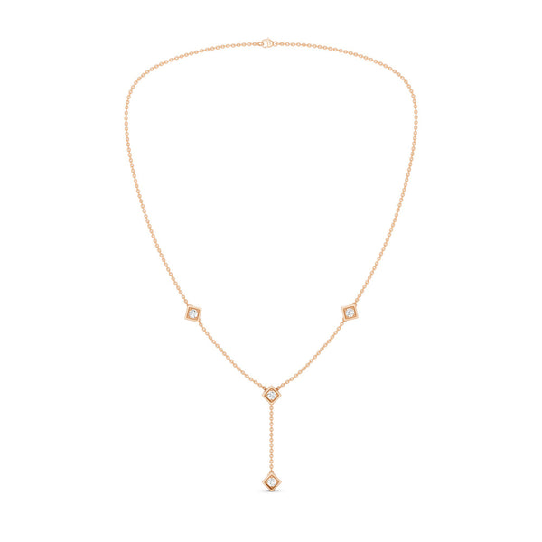 Cubic Stationed Y Necklace