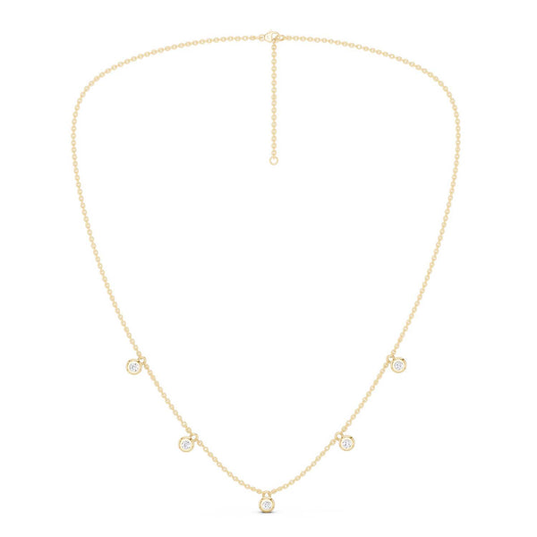 Mini-Round Encompassing Stationed Necklace